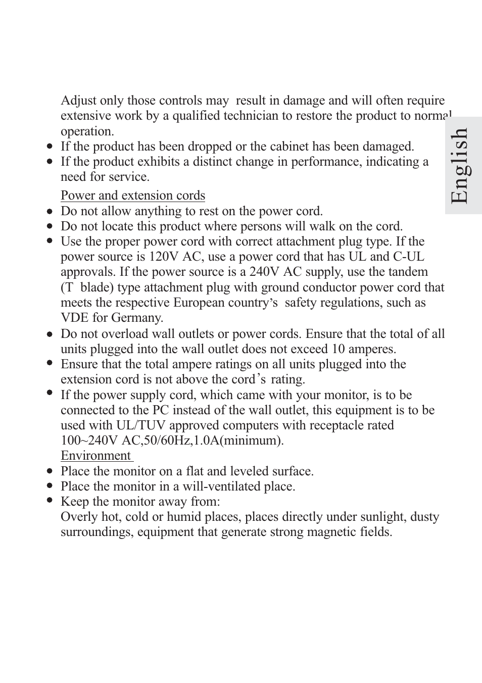 English | Rosewill TFT-LCD Color Monitor R800N User Manual | Page 5 / 14
