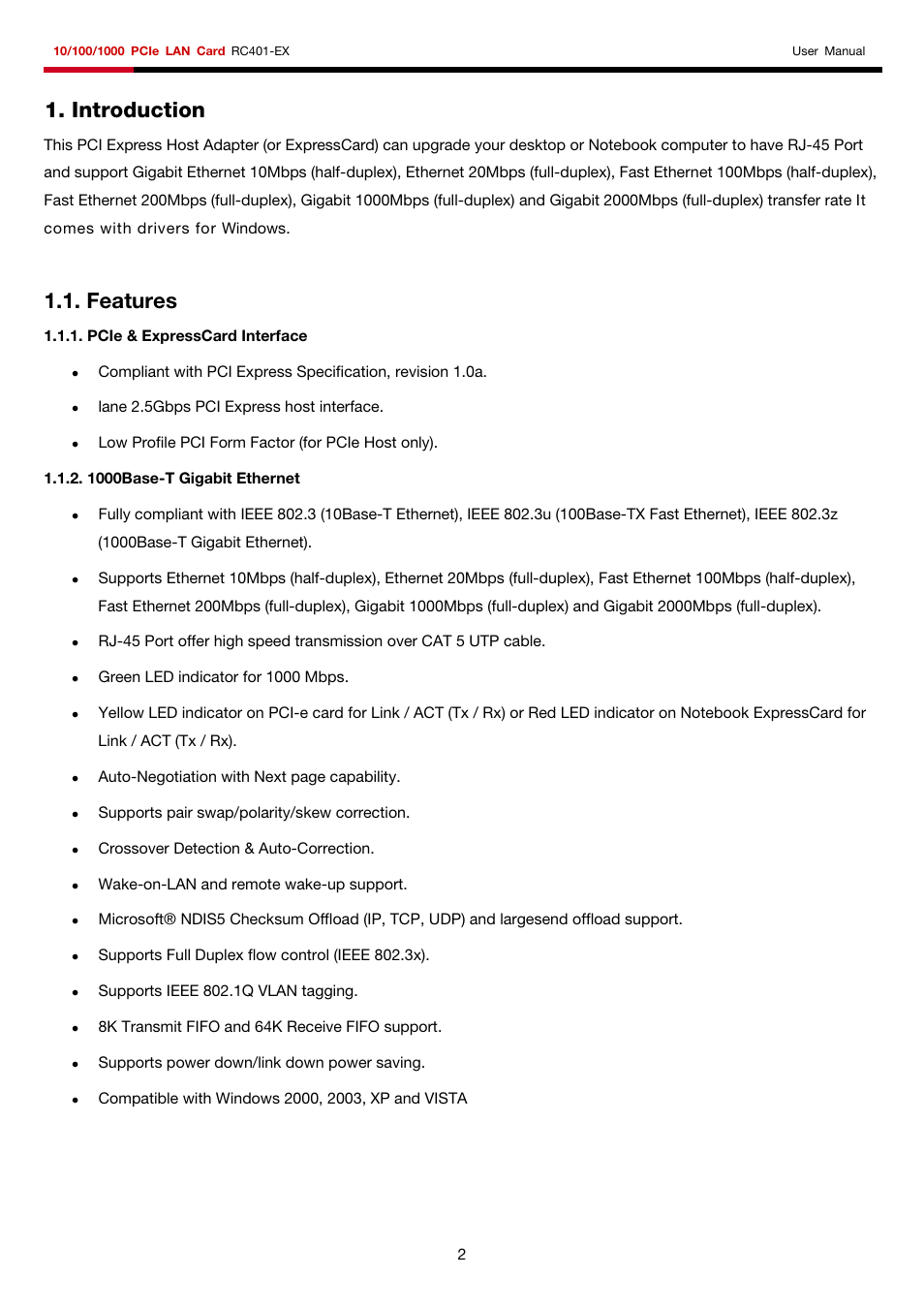 Introduction, Features | Rosewill RC401-EX User Manual | Page 2 / 4