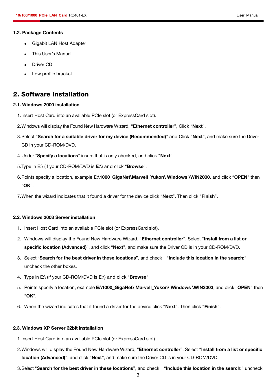 Software installation | Rosewill RC401-EX User Manual | Page 3 / 4