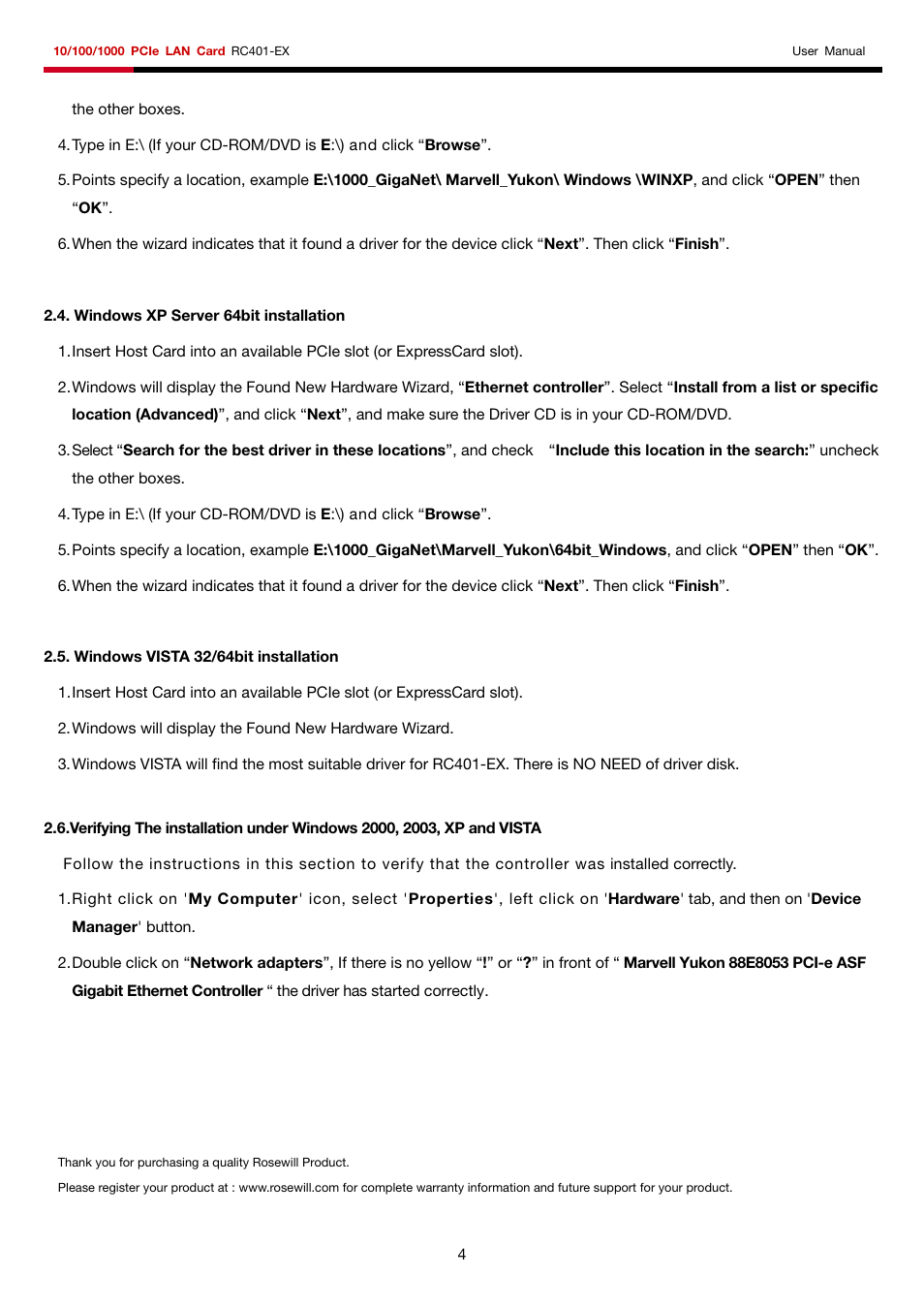 Rosewill RC401-EX User Manual | Page 4 / 4