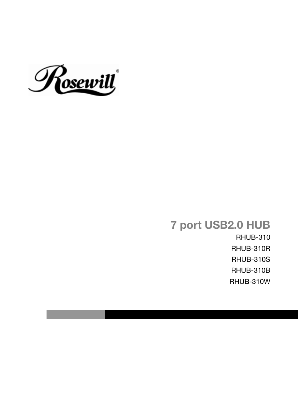 Rosewill RHUB-310B User Manual | 3 pages