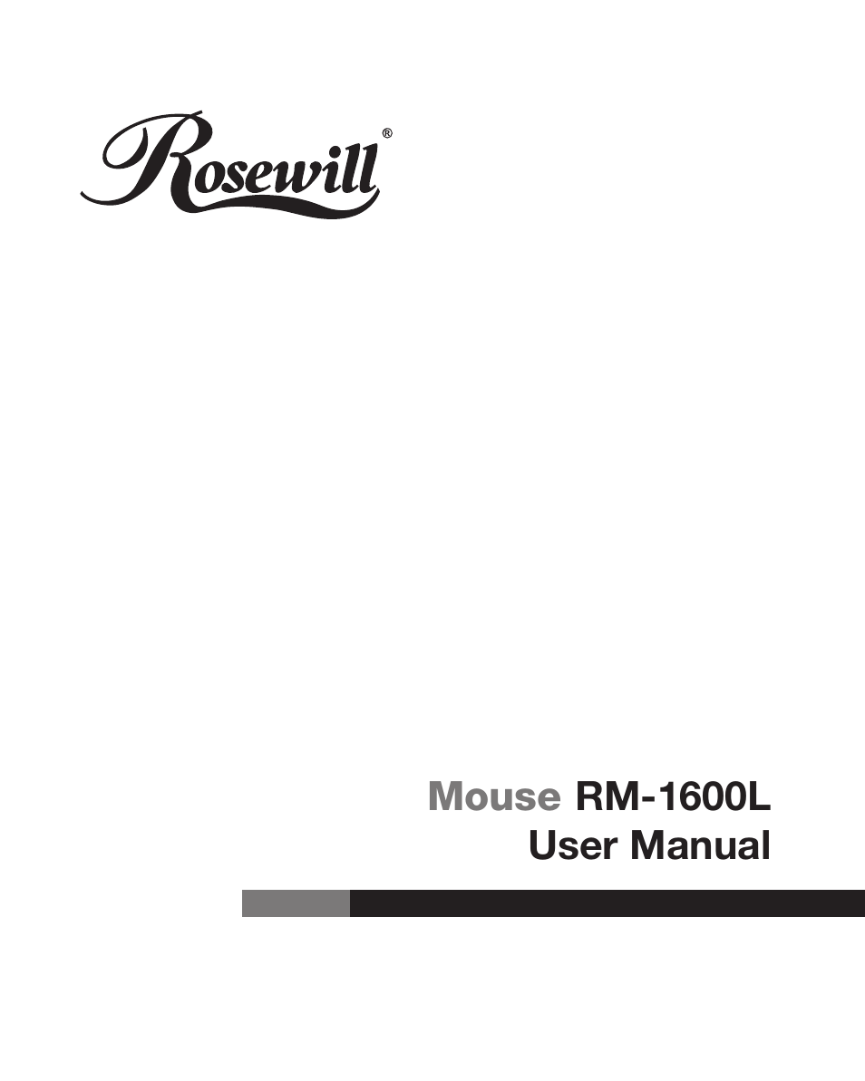 Rosewill RM-1600L User Manual | 8 pages
