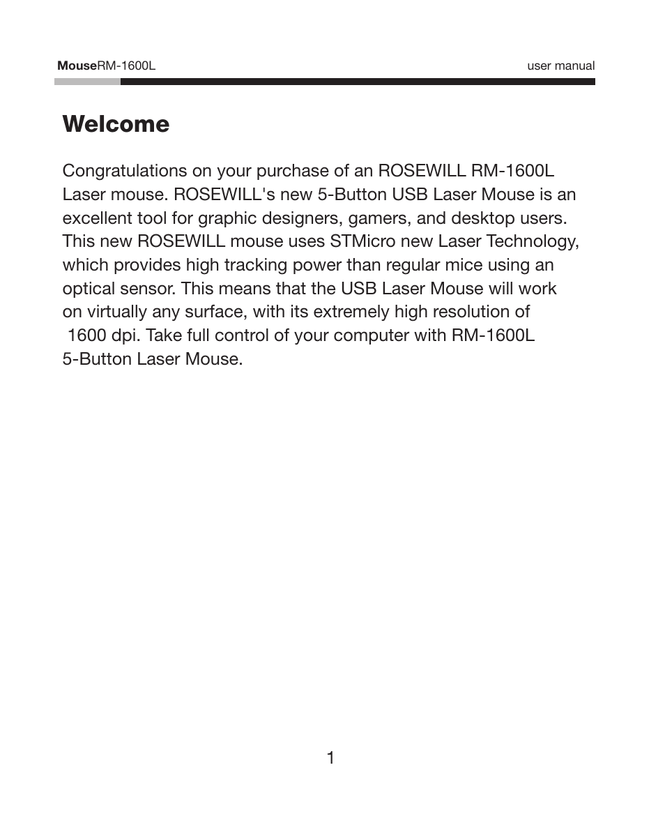 Welcome | Rosewill RM-1600L User Manual | Page 2 / 8