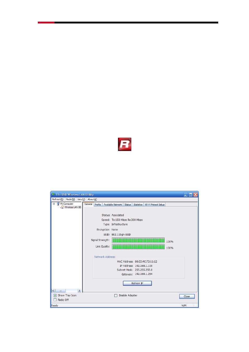 Chapter 4 configuration – station mode, General, 1 general | Rosewill RNX-N180UB User Manual | Page 12 / 32