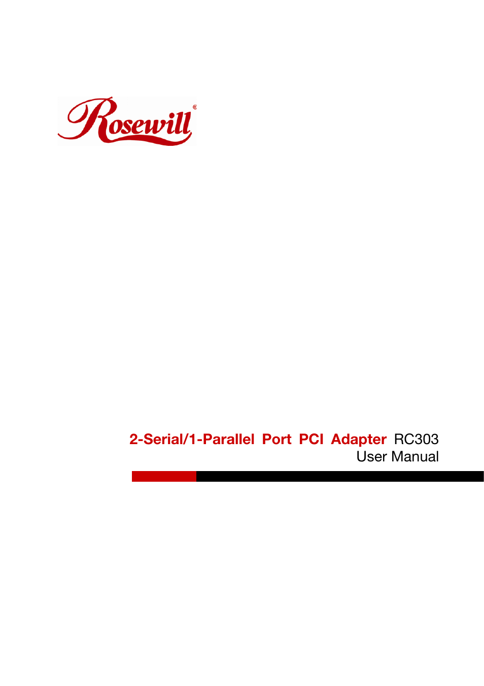 Rosewill RC-303 User Manual | 4 pages