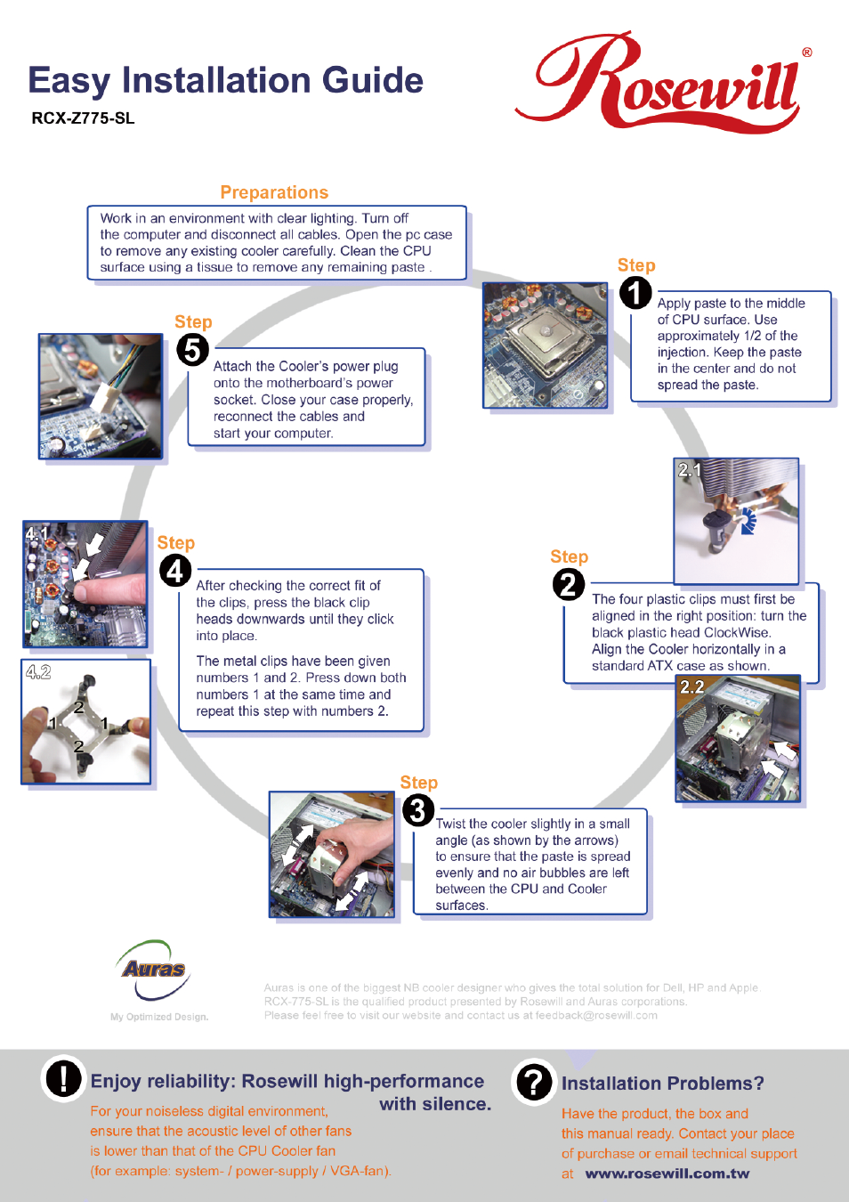 Rosewill RCX-Z775-SL User Manual | Page 2 / 2
