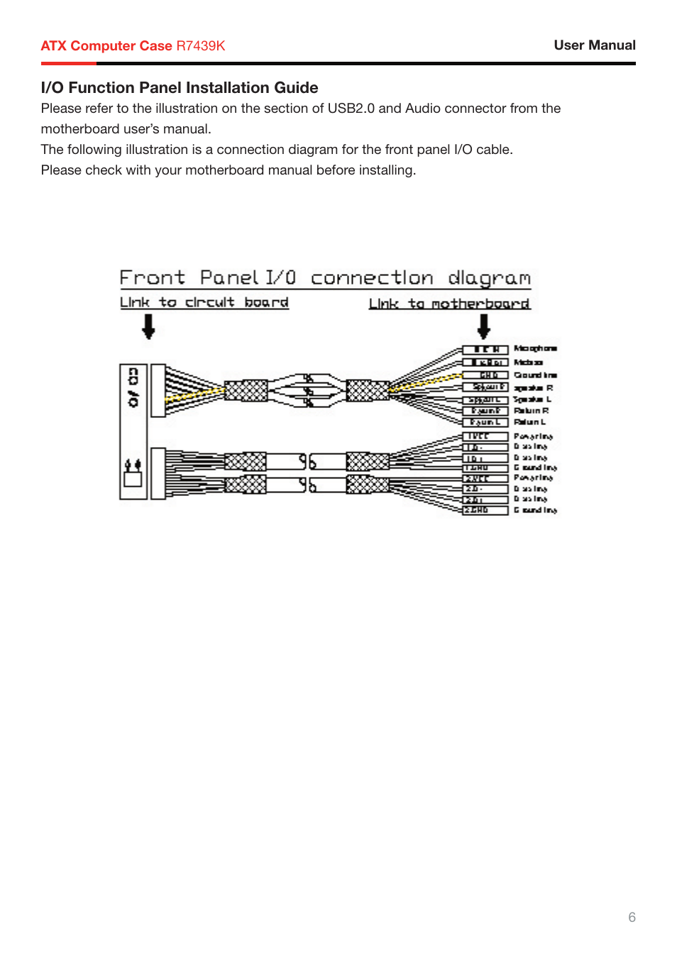 Rosewill ATX COMPUTER CASE R7439K User Manual | Page 7 / 8