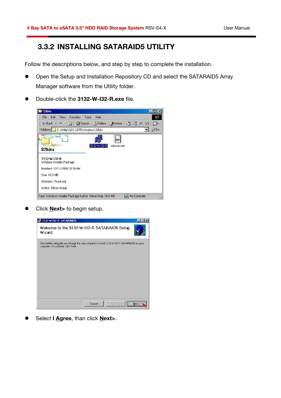 2 installing sataraid5 utility | Rosewill HDD RAID RSV-S4-X User Manual | Page 21 / 111