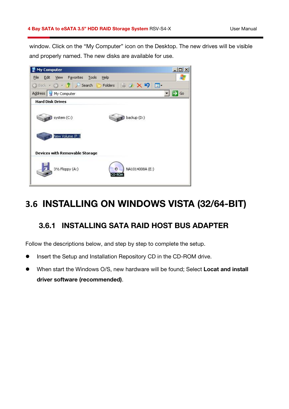 1 installing sata raid host bus adapter | Rosewill HDD RAID RSV-S4-X User Manual | Page 71 / 111