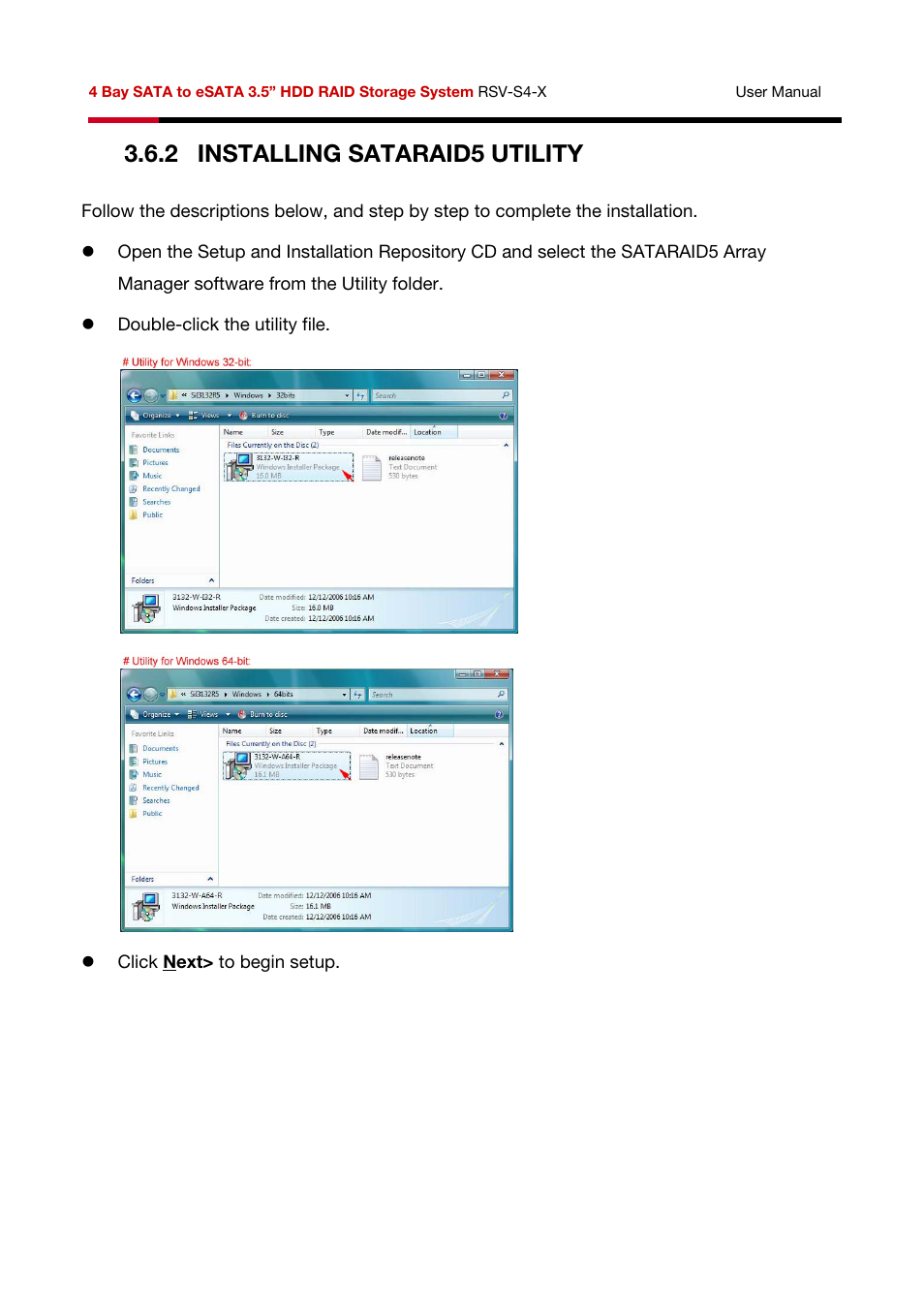 2 installing sataraid5 utility | Rosewill HDD RAID RSV-S4-X User Manual | Page 73 / 111