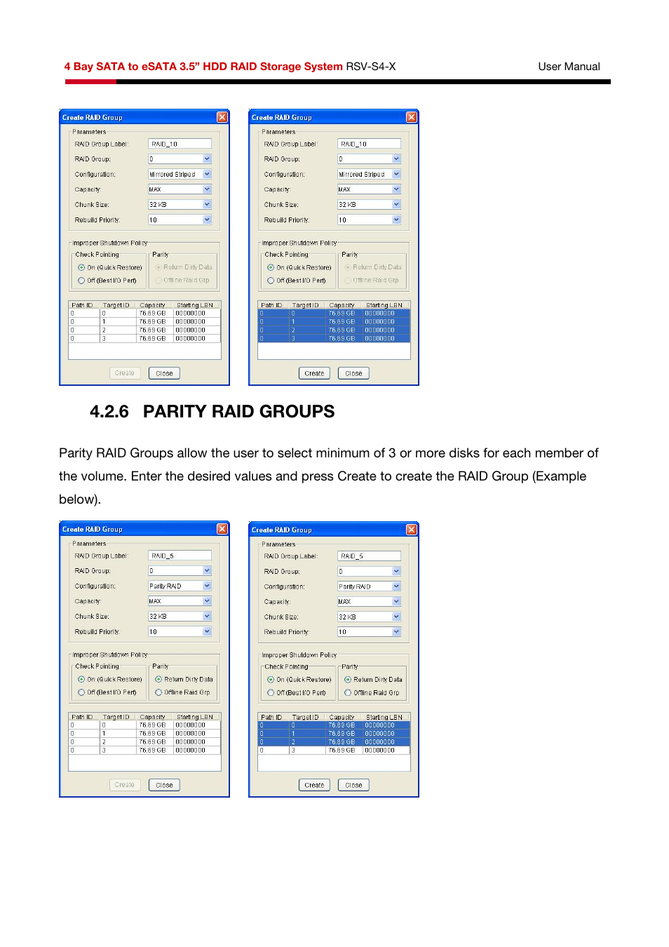6 parity raid groups | Rosewill HDD RAID RSV-S4-X User Manual | Page 88 / 111