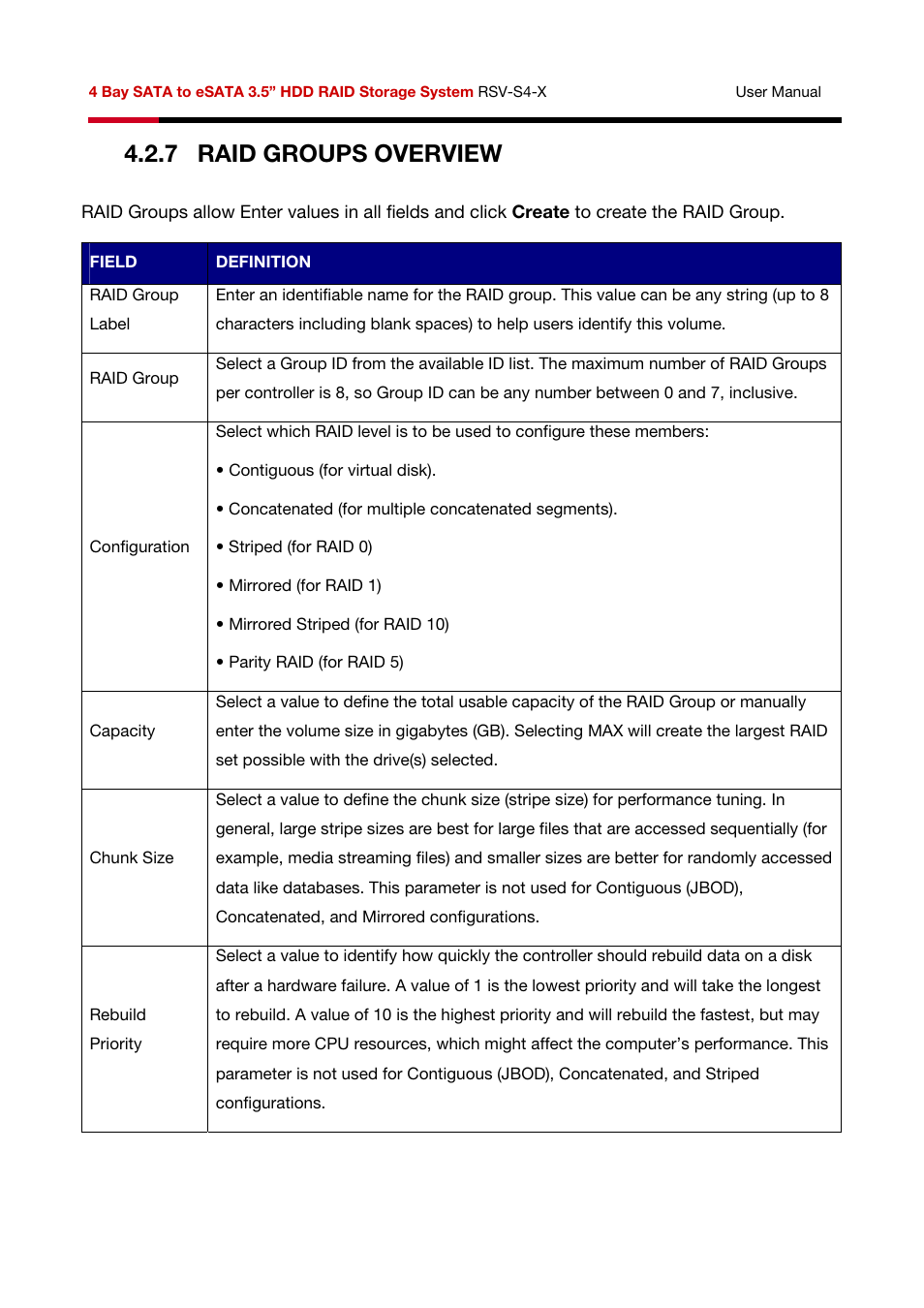 7 raid groups overview | Rosewill HDD RAID RSV-S4-X User Manual | Page 89 / 111