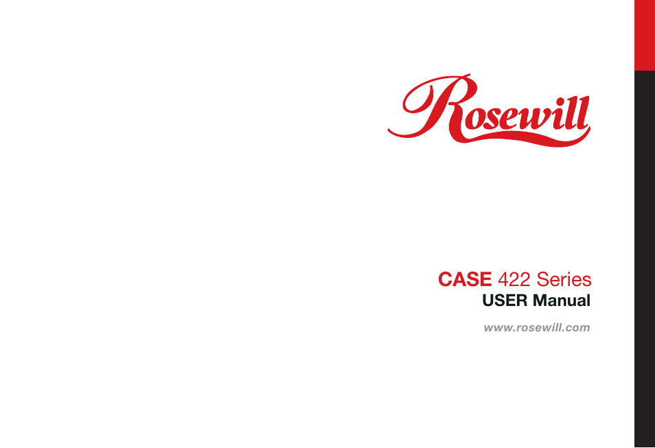 Rosewill Computer Case 422 User Manual | 12 pages