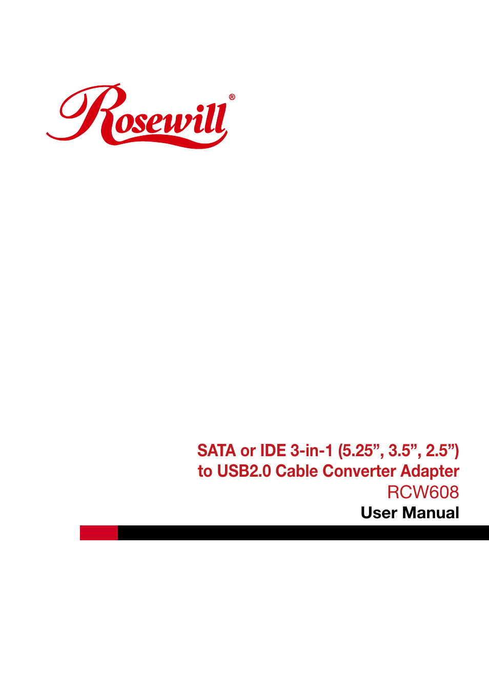 Rosewill RCW608 User Manual | 11 pages