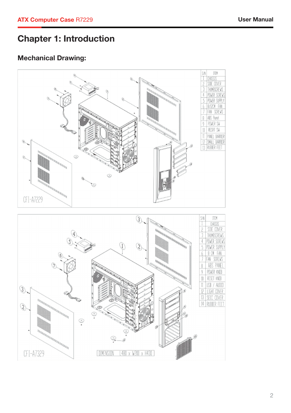 Chapter 1: introduction | Rosewill R7229 User Manual | Page 3 / 8