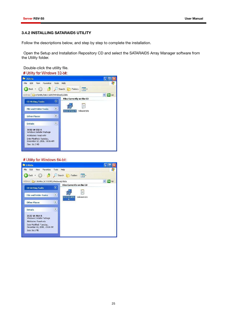 2 installing sataraid5 utility | Rosewill RSV-S5 User Manual | Page 26 / 83