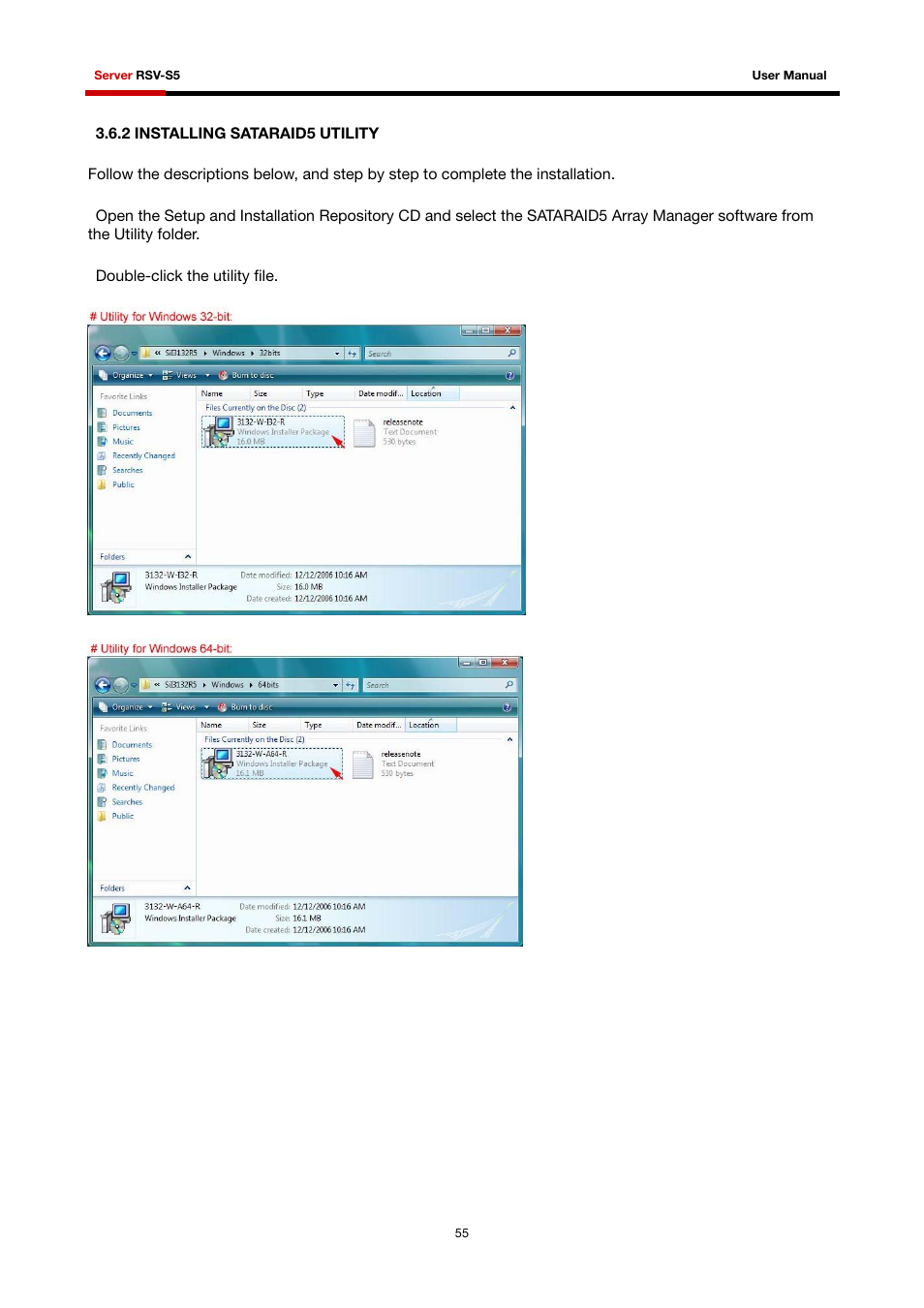 2 installing sataraid5 utility | Rosewill RSV-S5 User Manual | Page 56 / 83