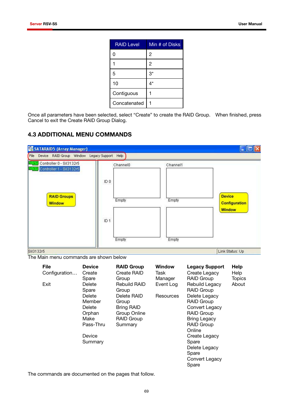 3 additional menu commands | Rosewill RSV-S5 User Manual | Page 70 / 83