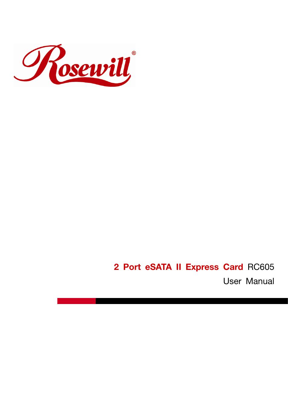 Rosewill RC605 User Manual | 4 pages