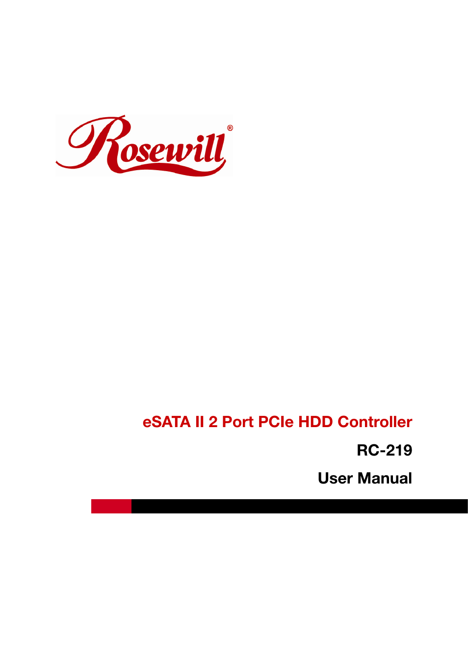 Rosewill RC-219 User Manual | 5 pages