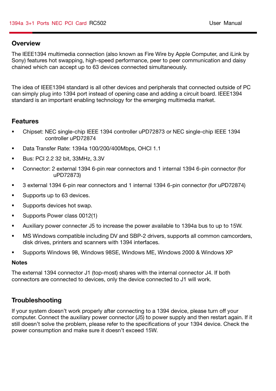 Rosewill RC-502 User Manual | Page 2 / 5