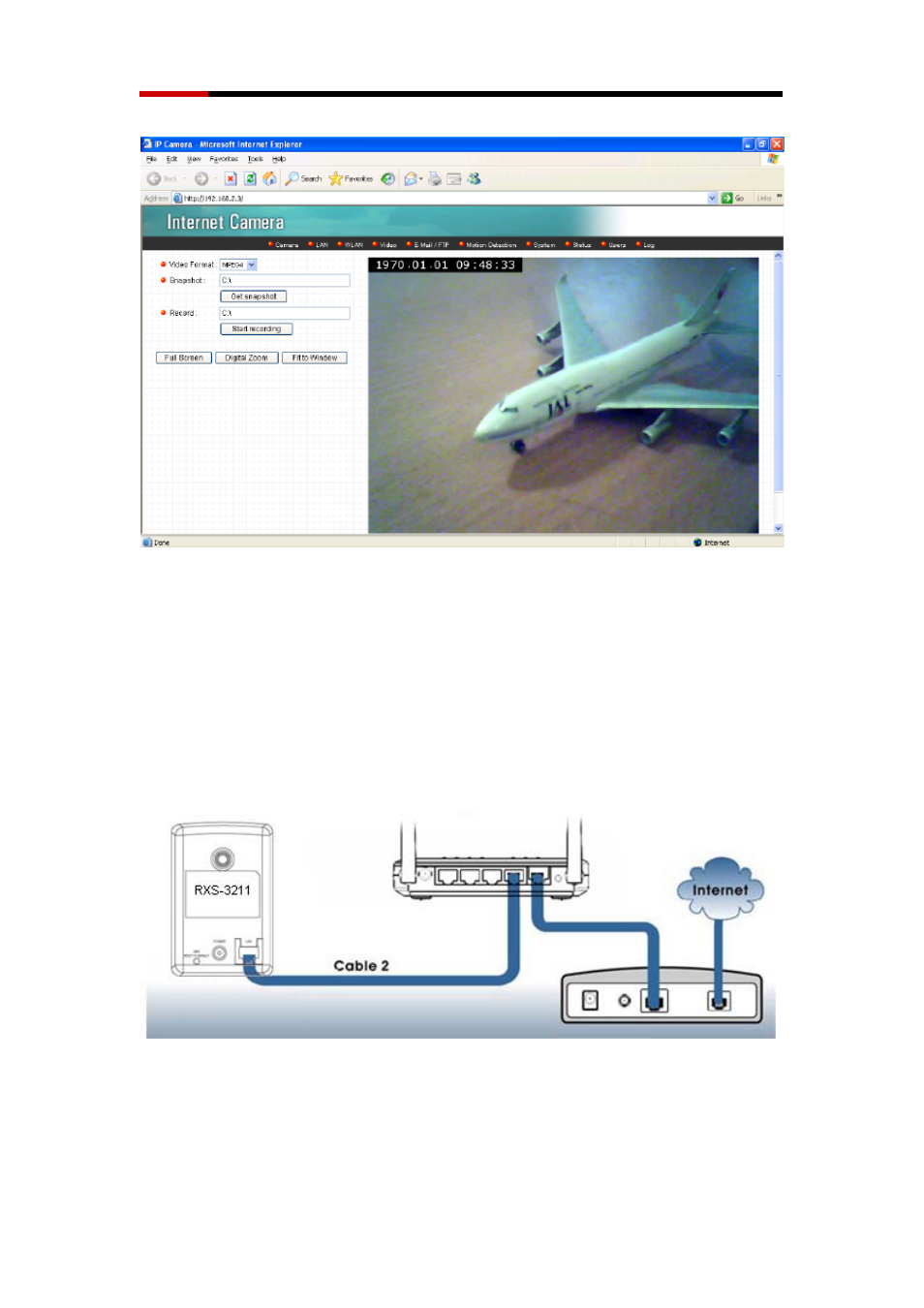 2 ip camera connects with router/wireless router | Rosewill WIRED INTERNET CAMERA RXS-3211 User Manual | Page 21 / 86