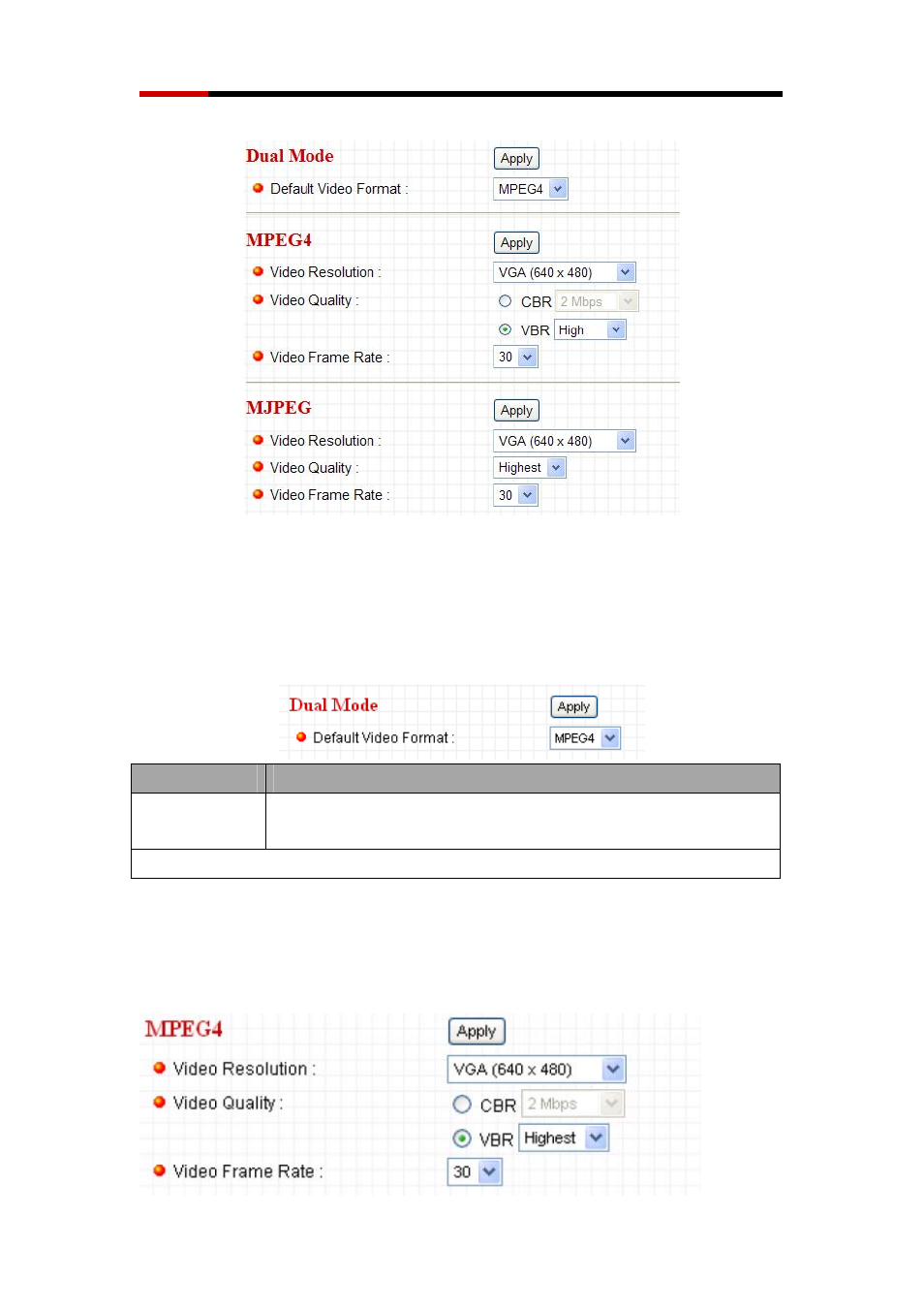 1 dual mode, 2 mpeg4 | Rosewill WIRED INTERNET CAMERA RXS-3211 User Manual | Page 33 / 86