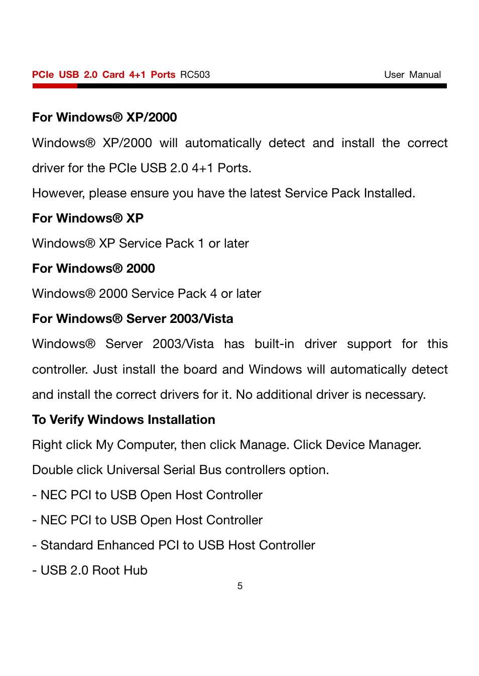 Rosewill RC503 User Manual | Page 5 / 6