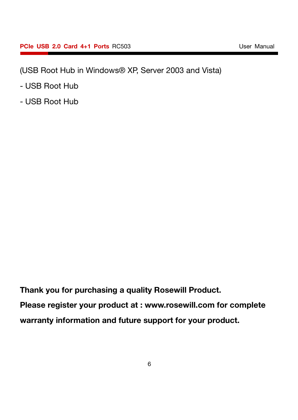 Rosewill RC503 User Manual | Page 6 / 6