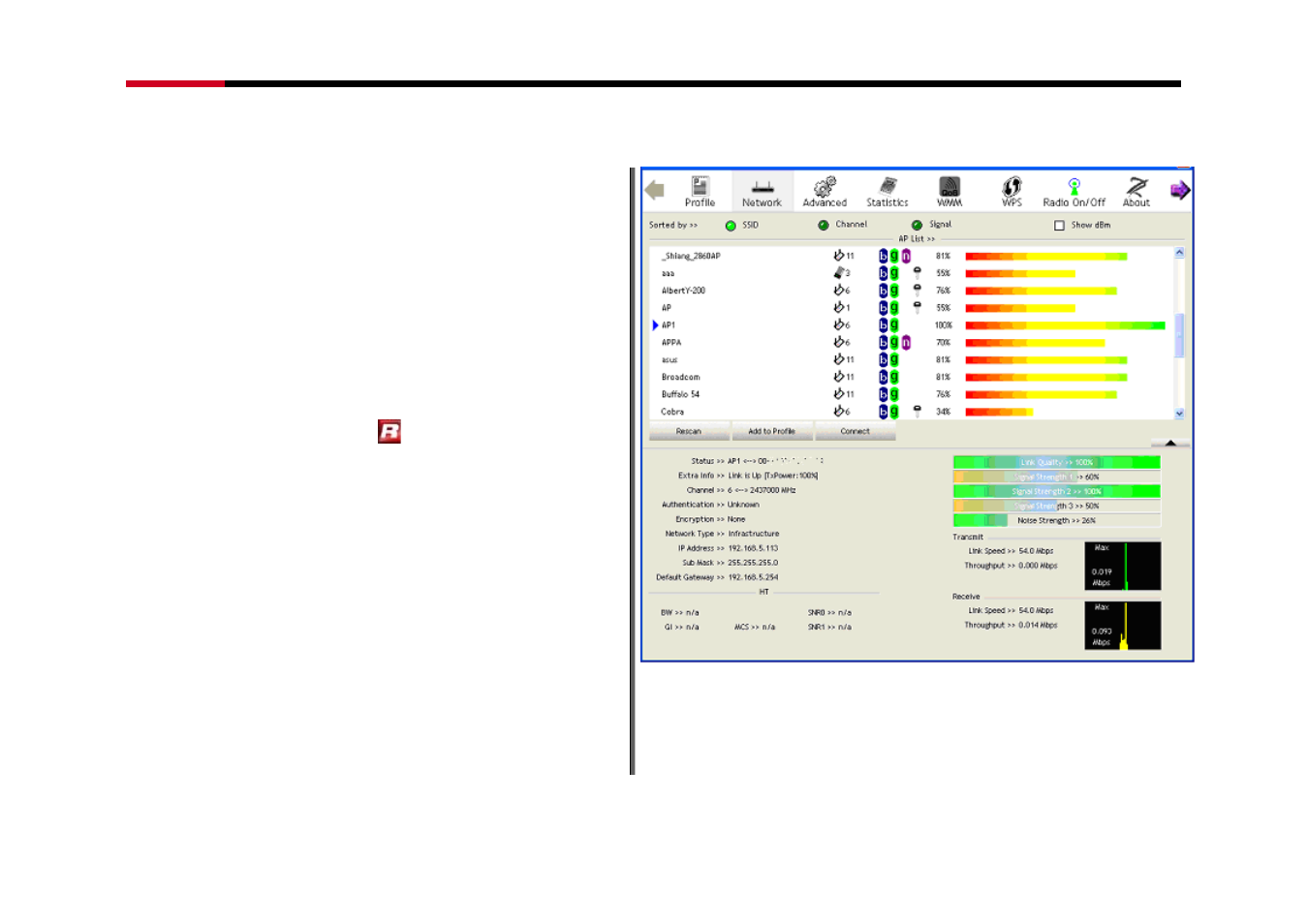 3 connecting through rosewill utili, Connecting through rosewill utility | Rosewill RNX-N150PC User Manual | Page 20 / 46
