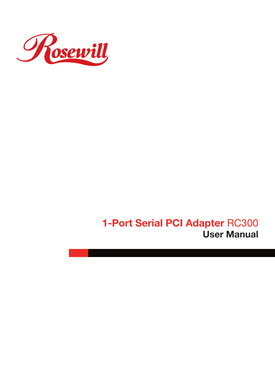 Rosewill RC-300 User Manual | 5 pages