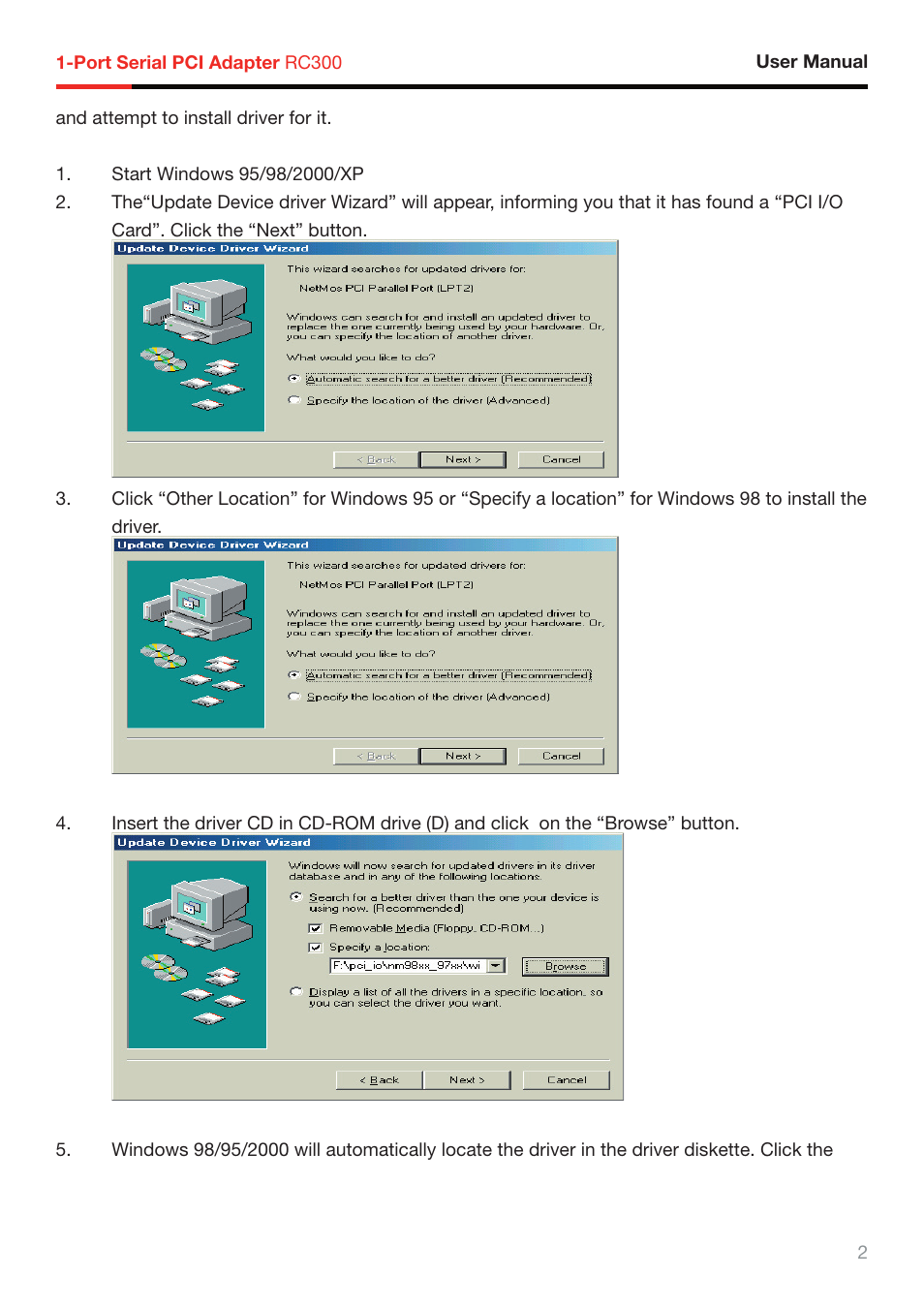 Rosewill RC-300 User Manual | Page 3 / 5