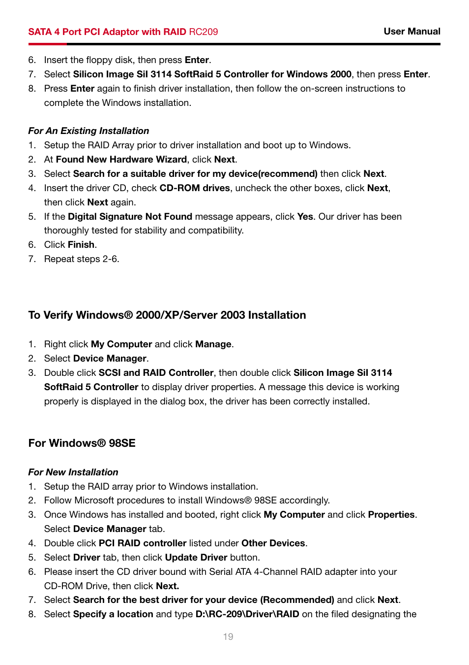 Rosewill RC-209 User Manual | Page 21 / 23