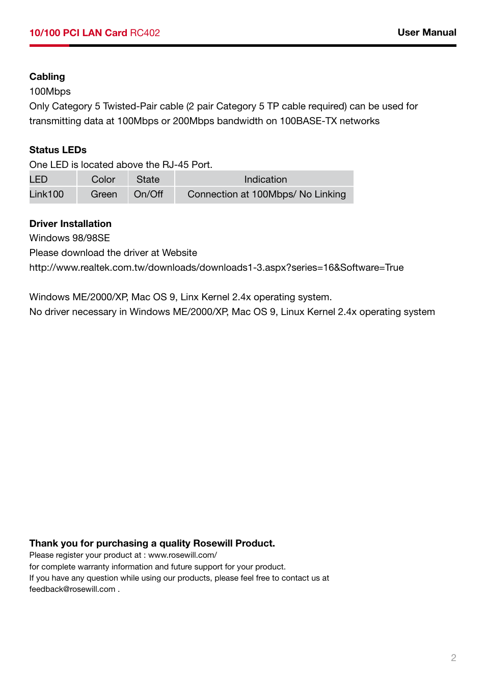 Rosewill RC-402 User Manual | Page 3 / 3