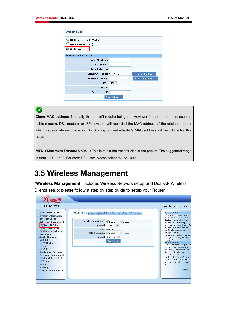 5 wireless management | Rosewill RNX-GX4 User Manual | Page 28 / 52