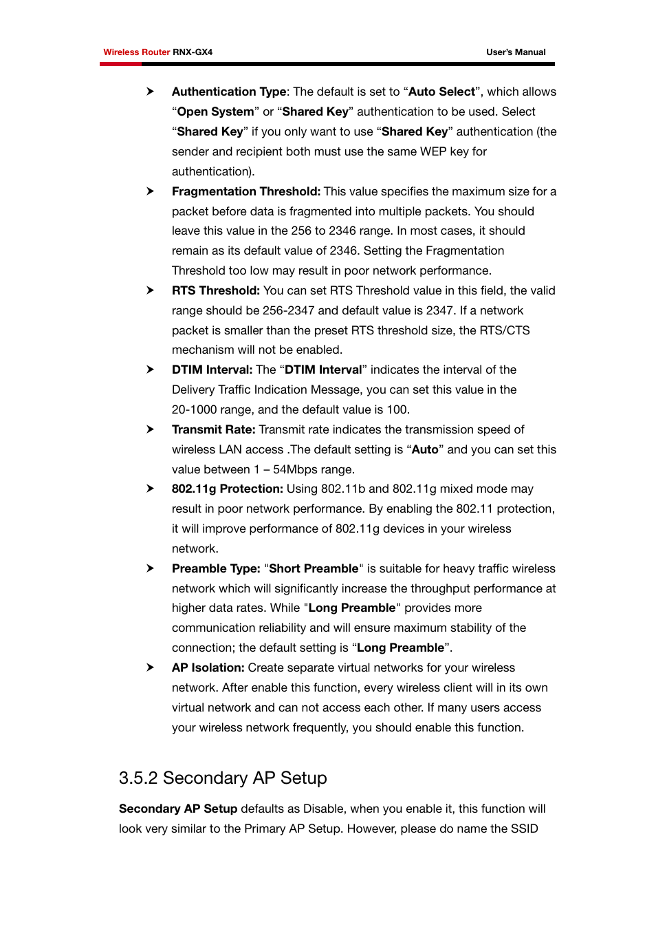 2 secondary ap setup | Rosewill RNX-GX4 User Manual | Page 36 / 52