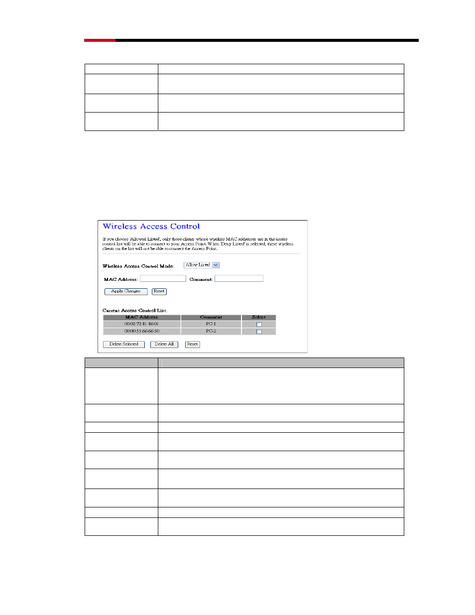 34 wireless – access control | Rosewill RNX-N400LX User Manual | Page 32 / 72