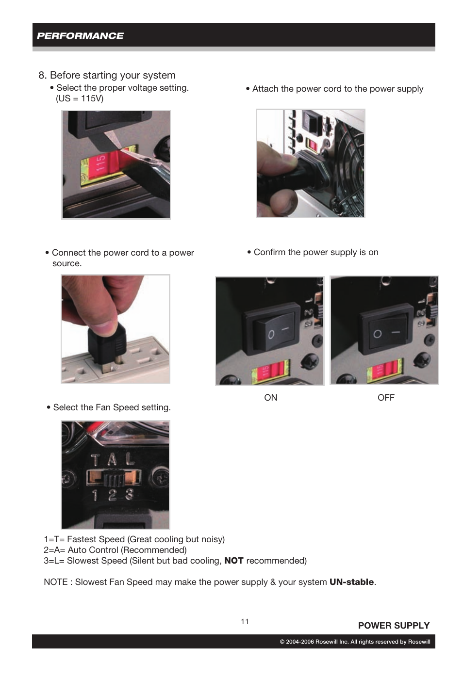 Before starting your system | Rosewill RP500-2 User Manual | Page 12 / 14