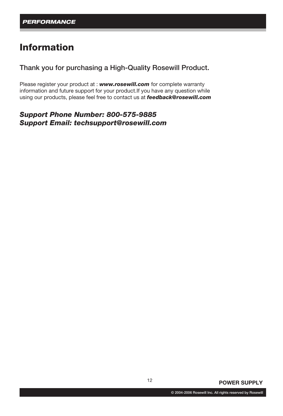 Information | Rosewill RP500-2 User Manual | Page 13 / 14