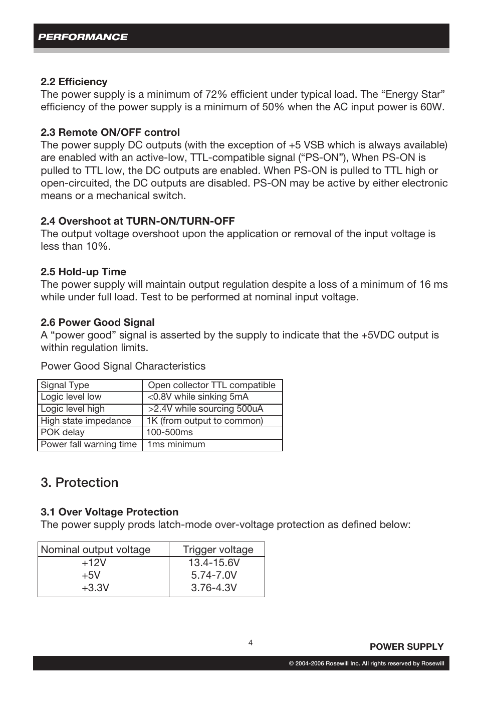Protection | Rosewill RP500-2 User Manual | Page 5 / 14