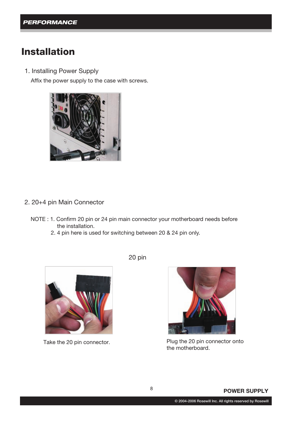 Installation | Rosewill RP500-2 User Manual | Page 9 / 14