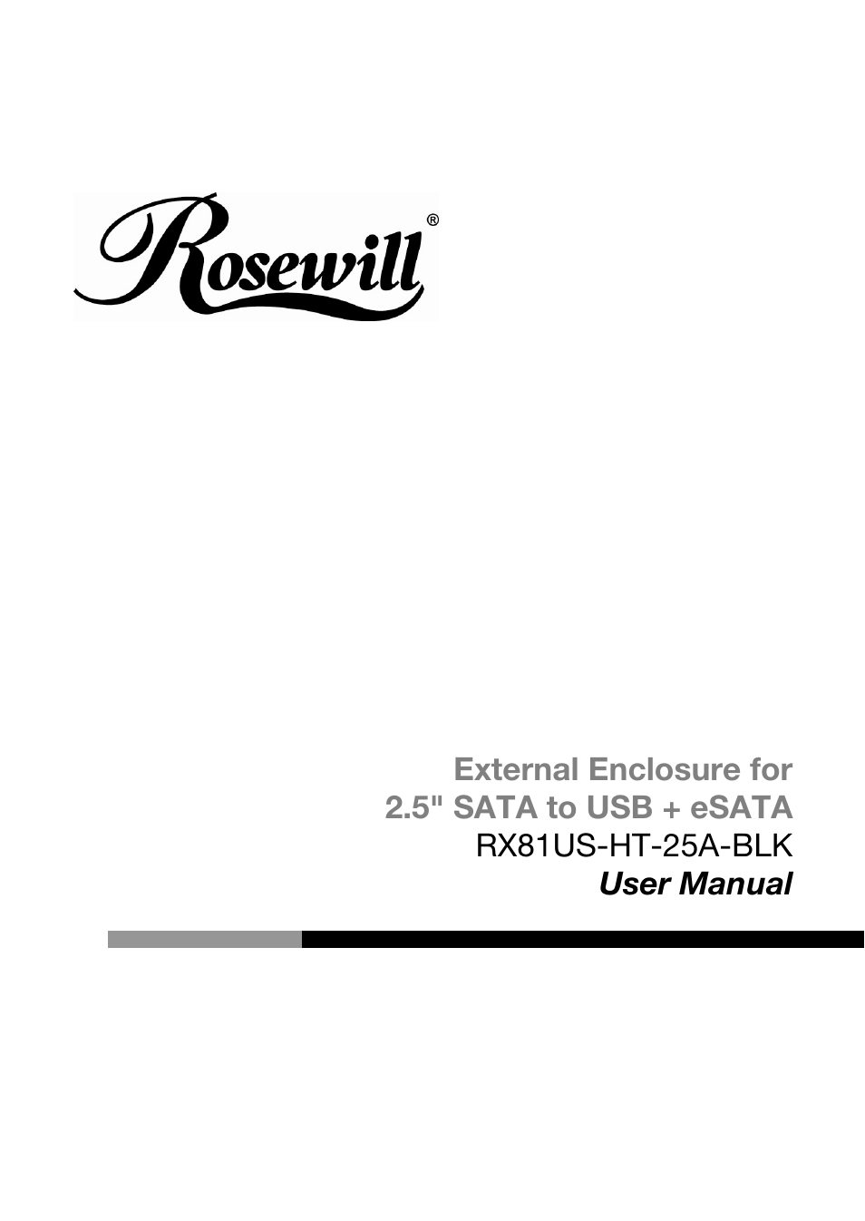 Rosewill RX81US-HT-25A-BLK User Manual | 8 pages