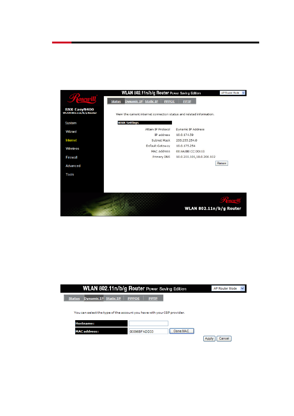 5 rnx-easyn400’s internet page | Rosewill ROUTERRNX EASYN400 User Manual | Page 42 / 112