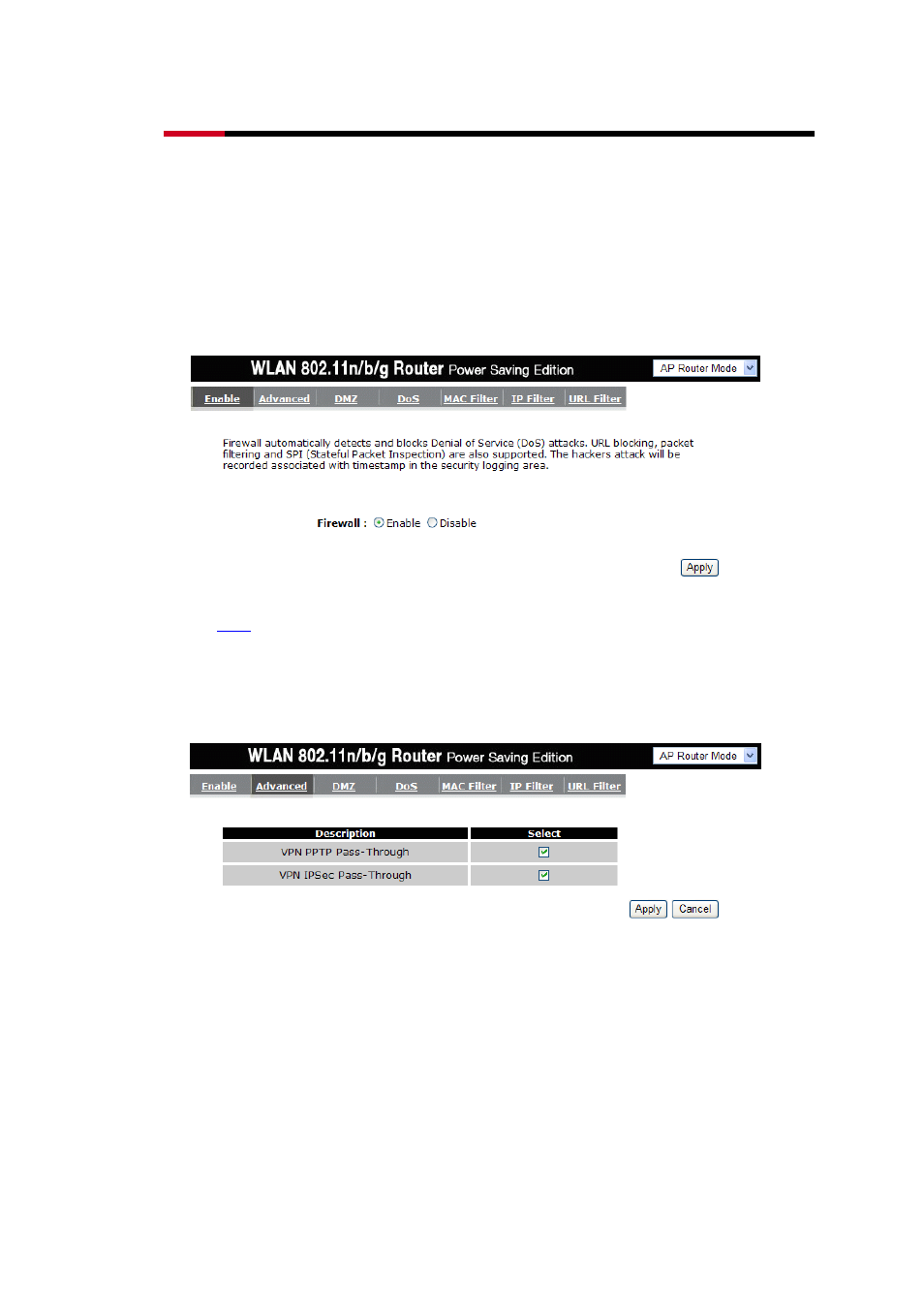 7 rnx-easyn400’s firewall page | Rosewill ROUTERRNX EASYN400 User Manual | Page 59 / 112