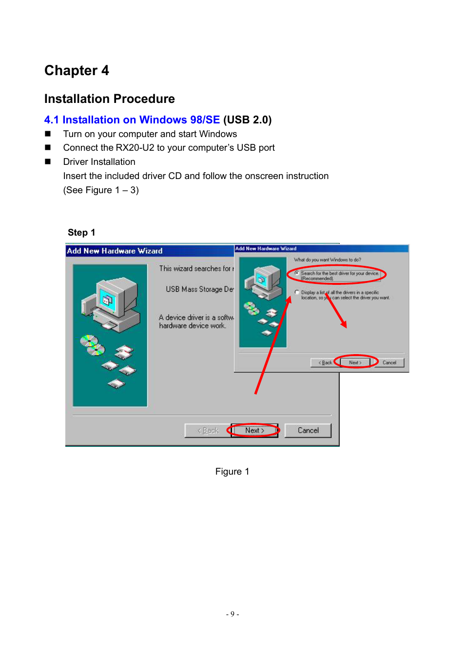 Installation procedure, Chapter 4 | Rosewill RX20-U2 User Manual | Page 9 / 18