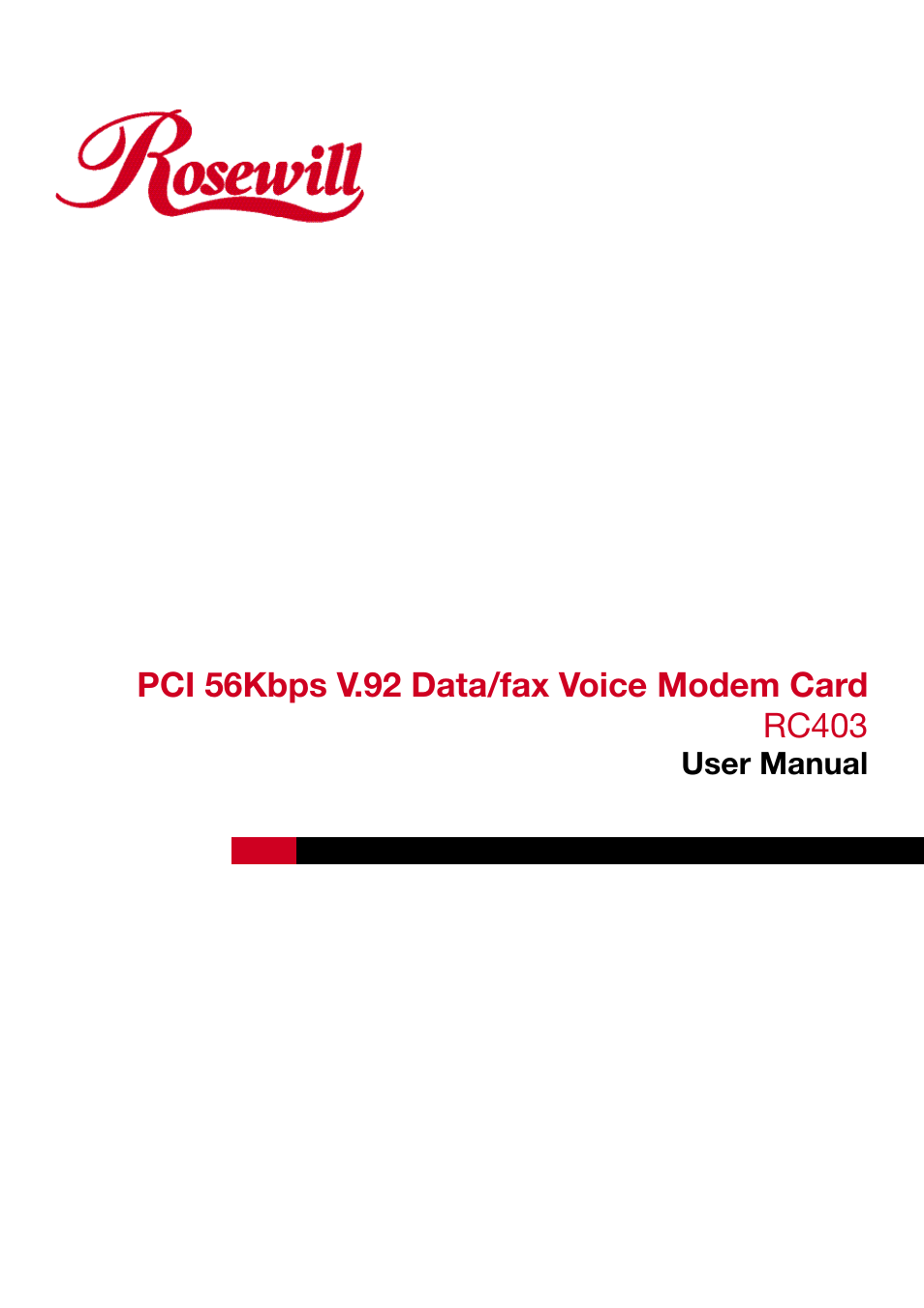 Rosewill RC403 User Manual | 9 pages