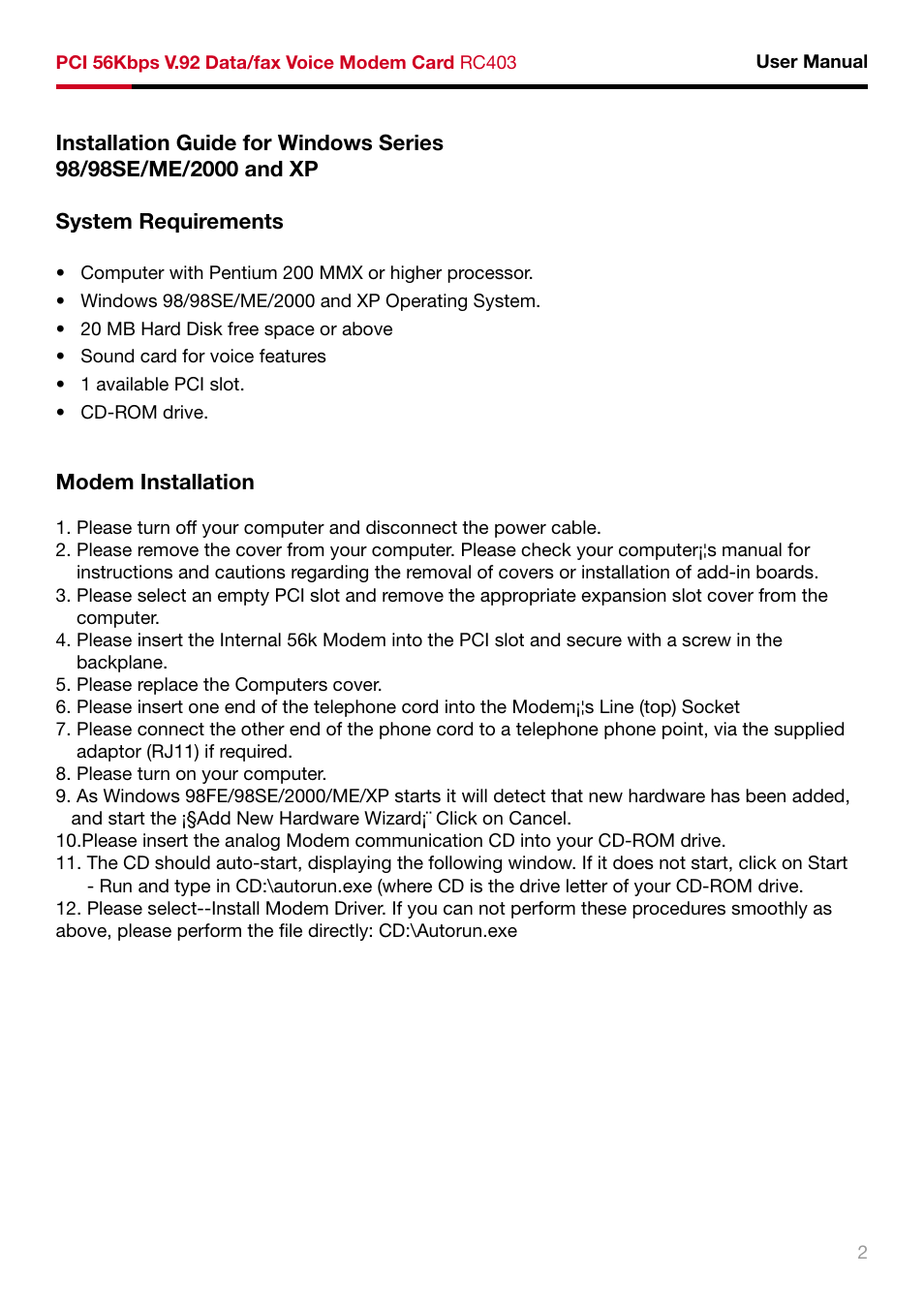 Rosewill RC403 User Manual | Page 3 / 9