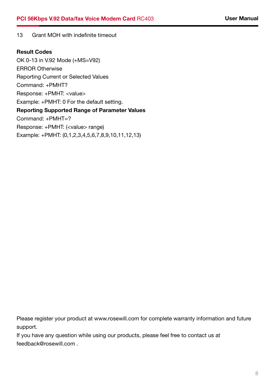 Rosewill RC403 User Manual | Page 9 / 9