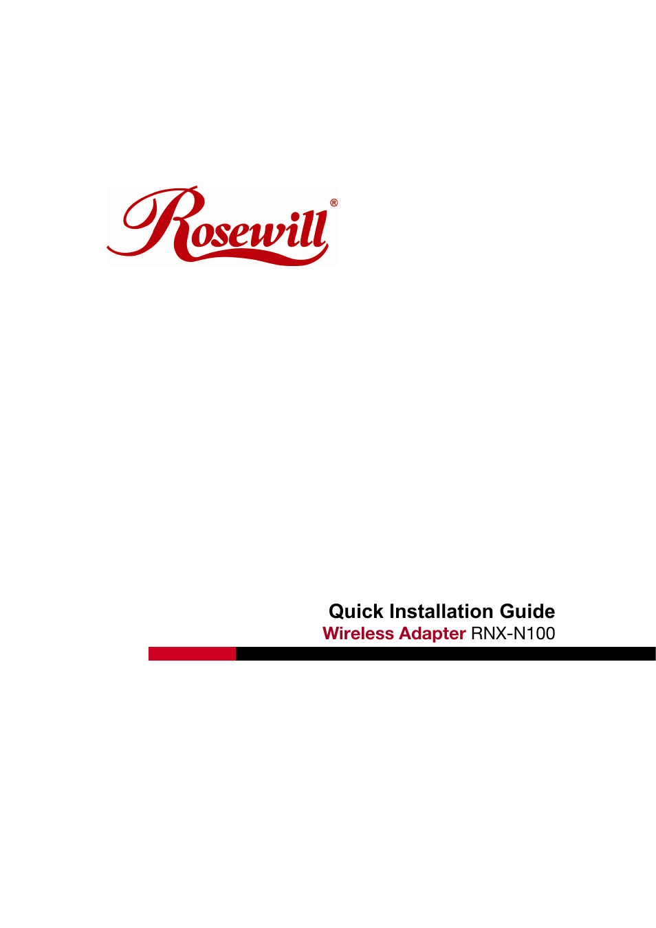 Rosewill RNX-N100 User Manual | 8 pages