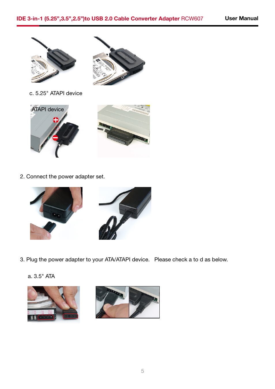 Rosewill IDE 3-in-1 User Manual | Page 6 / 10